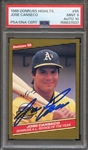1986 DONRUSS HIGHLIGHTS 55 SIGNED JOSE CANSECO PSA MINT 9 PSA/DNA AUTO 10
