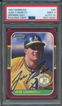 1987 DONRUSS OPENING DAY 24 SIGNED JOSE CANSECO PSA MINT 9 PSA/DNA AUTO 10