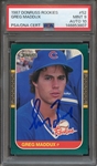 1987 DONRUSS ROOKIES 52 SIGNED GREG MADDUX PSA MINT 9 PSA/DNA AUTO 10