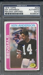 1978 TOPPS 205 SIGNED KEN ANDERSON PSA/DNA AUTO AUTHENTIC