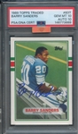 1989 TOPPS TRADED 83T SIGNED BARRY SANDERS PSA GEM MT 10 PSA/DNA AUTO 10 MBA BRONZE