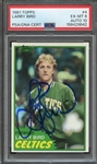 1981 TOPPS 4 SIGNED LARRY BIRD PSA EX-MT 6 PSA/DNA AUTO 10