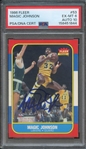 1986 FLEER 53 SIGNED MAGIC JOHNSON PSA EX-MT 6 PSA/DNA AUTO 10