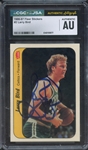 1986 FLEER STICKERS 2 SIGNED LARRY BIRD CGC AUTHENTIC JSA AUTO 10