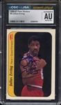 1986 FLEER STICKERS 5 SIGNED JULIUS "DR J" ERVING CGC AUTHENTIC JSA AUTO 10