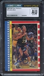 1987 FLEER STICKERS 4 SIGNED LARRY BIRD CGC AUTHENTIC JSA AUTO 10