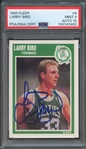 1989 FLEER 8 SIGNED LARRY BIRD PSA MINT 9 PSA/DNA AUTO 10