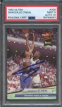 1992 ULTRA 328 SIGNED SHAQUILLE ONEAL PSA MINT 9 PSA/DNA AUTO 10
