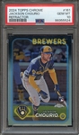 2024 TOPPS CHROME 161 JACKSON CHOURIO REFRACTOR PSA GEM MT 10