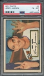 1952 TOPPS 5 LARRY JANSEN PSA EX-MT 6