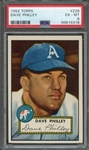 1952 TOPPS 226 DAVE PHILLEY PSA EX-MT 6
