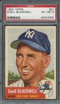 1953 TOPPS 31 EWELL BLACKWELL PSA EX-MT 6