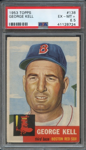 1953 TOPPS 138 GEORGE KELL PSA EX-MT+ 6.5