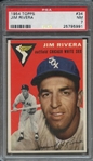 1954 TOPPS 34 JIM RIVERA PSA NM 7