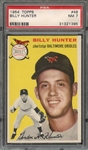 1954 TOPPS 48 BILLY HUNTER PSA NM 7